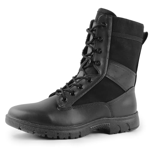 LUDEY Tactical Boots for Men Anti-Slip Comfortable Breathable Military Duty Combat Police Women’s Boots for Outdoor Trekki...