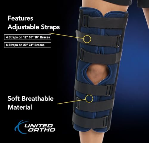 United Ortho 61016 3-Panel Knee Immobilizer, 16" Size