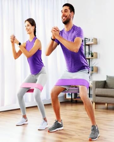 CxySpcoy 4 Levels Booty Resistance Bands Upgrade for HIPS & Thigh Glutes, Pilates, Leg Butt Stretch Upgrade for Women and ...