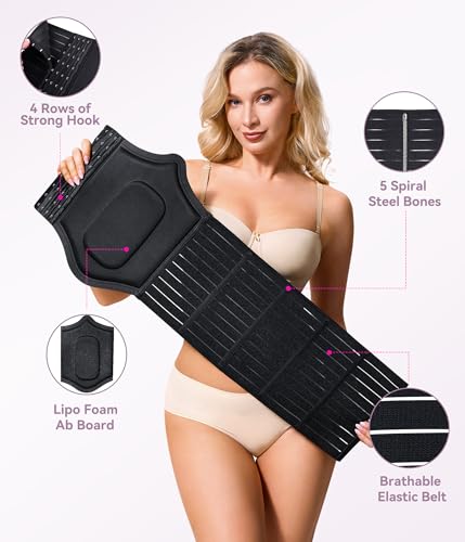 YERKOAD 360 Lipo Foam Post Surgery Ab Board Breathable Tummy Tuck Recovery Waist Cincher Abdominal Compression Board