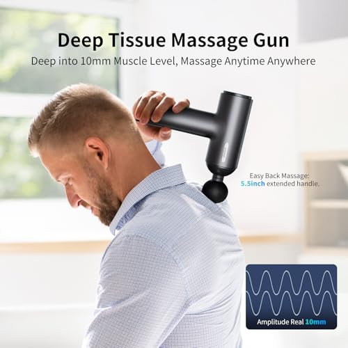 arboleaf Massage Gun deep Tissue, 6 Speeds Powerful Handheld Percussion Muscle Massager Gun with Portable Travel Case for ...