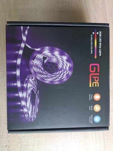 Glpe Led Strip Lights, 16.4Ft Bluetooth Rgbw, Usb Powered, Waterproof, With Smart App & Remote Control For Home Decor