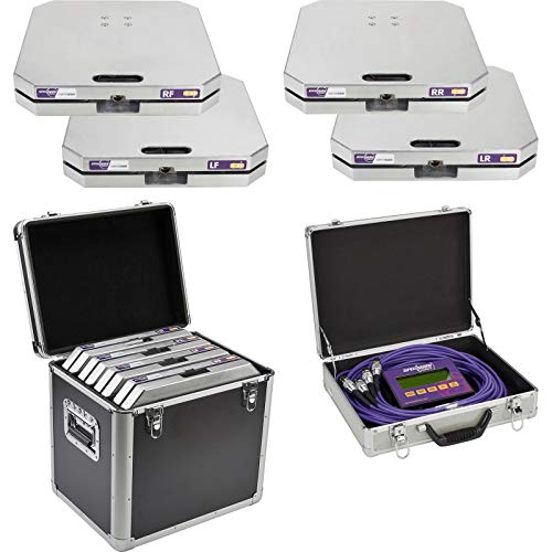 1 Weigh Electronic Racing Scale, 6,000 lb Capacity, 15x15 Pads, Displays Wheel Weights & Percentages, Includes Cables & St...