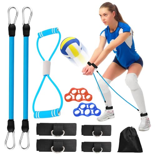 Davllin Volleyball Training Equipment,Volleyball Pass Aid Resistance Band,Elastic Rope Exercise Resistance Bands,Resistanc...