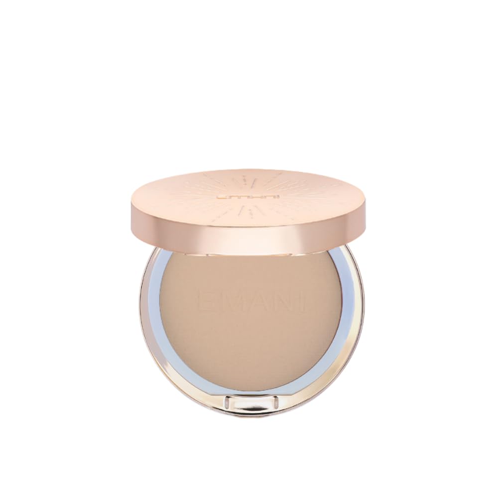 Emani Flawless Matte Powder Foundation Makeup for Sensitive Skin, Natural Mineral Foundation Compact with Buildable Coverage, Oi