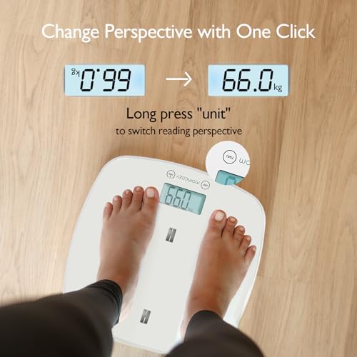 Momcozy Baby Scale, Multi-Function Scale for Body Weight and Height Measurement, Weighted Feeds, with Curved Removable Tra...