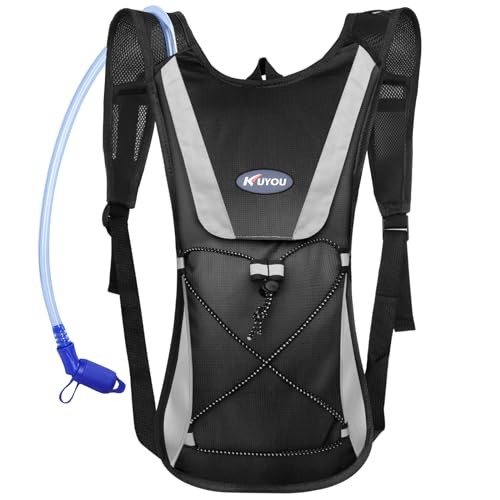 KUYOU Running Hydration Vest - Lightweight Insulated Hydration Backpack with 2L Water Bladder, Adjustable Chest Straps and...