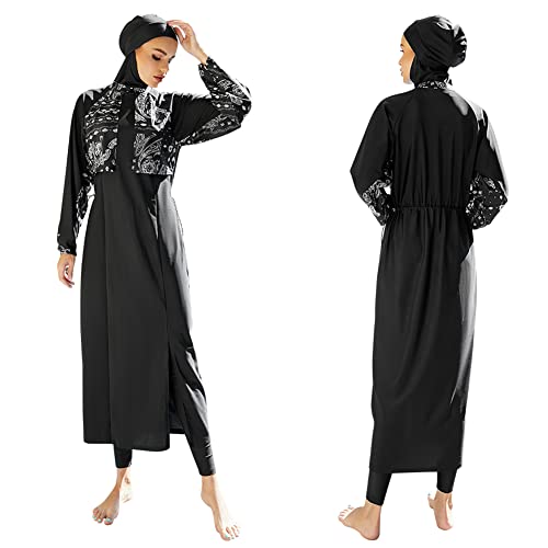 Muslim Swimsuits for Women Modest Islamic Arabic Swimwear Burkini Full Cover Hijab Top Pants Swimming Cap Bathing Suits