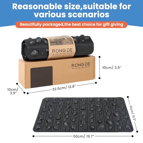 Smartrang High Elasticity Acupressure Mat, Foldable Particle Foot Massager, Pressure Point Pad for Relieve Foot Pain, Fasc...