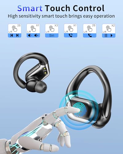 Ear buds Wireless Earbuds, Bluetooth 5.4 headphones Sport 2026 Noise Cancelling, Running Headphones 50 Hrs, Over Ear Earbu...