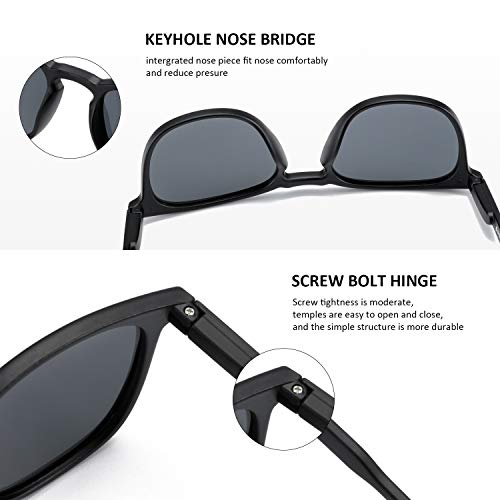 ZENOTTIC Polarized Sunglasses for Women Men: Retro Shades Round | Square Frame UV Protection 2 Pack