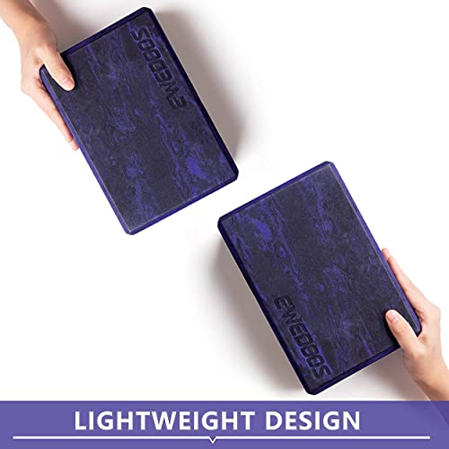 Ewedoos Yoga Blocks 2 Pack Eco Friendly Yoga Block High-Density Non-Slip Yoga Block Set for Yoga Pilates