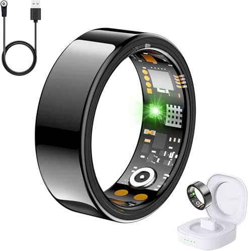 Health Tracker Ring, Smart Health Ring for Women Men with Heart Rate, Blood Oxygen, Sleep Monitor, Steps,Calories, No Subs...