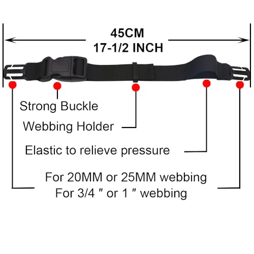 YYST Sternum Strap Backpack Chest Harness for Backpack with 20MM or 25MM Webbing