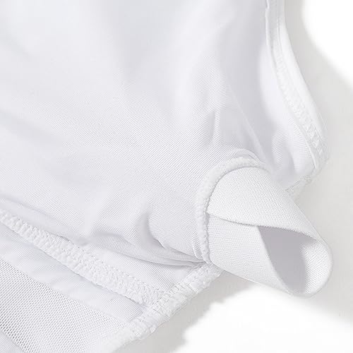 SUUKSESS Women Sexy Mesh Tummy Control Swimsuit Push Up High Waisted Bathing Suit