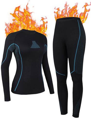 ATTRACO Womens Thermal Underwear Top and Bottom Sets Women Long Johns Warm Base Layer for Cold Weather
