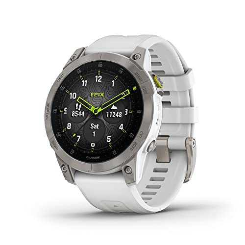 Garmin Epix Gen 2, Premium Active Smartwatch, 47 mm (White Titanium) - (Renewed)