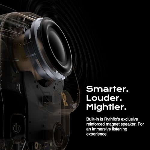 Rythflo Wearable Bluetooth V5.3 Speaker, 30H Working Time Clip-On Wireless Jobsite Water-Resistant TWS Portable Speaker, I...