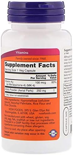 Now Foods Vitamin K-2 100 mcg - 100 Vcaps ( Multi-Pack)