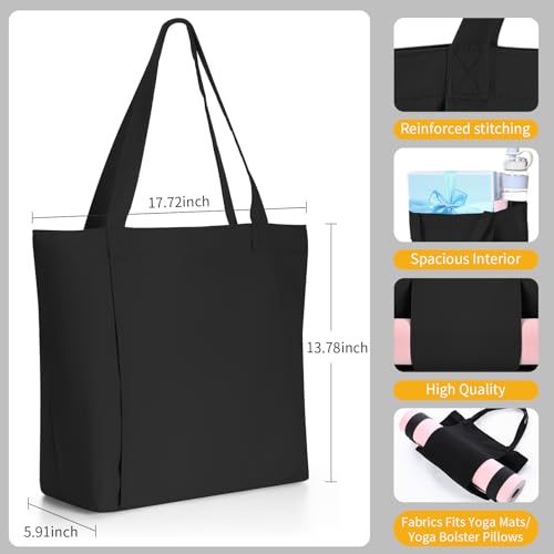 Halloscume Yoga Bag Set for Women Including Yoga Mat Tote Bag Booty Resistance Band Non Slip Sports Socks Silicone Ties fo...