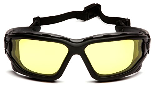 PYRAMEX I-Force Sporty Dual Pane Anti-Fog Goggle, Black Frame/Clear Anti-Fog Lens