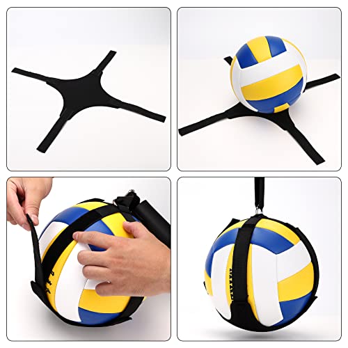 TOBWOLF Volleyball Spike Trainer with Bottom Holder, Volleyballs Spiking Pal for Basketball Hoop, Adjustable Volleyball Ho...