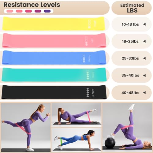 Pilates Essentials Kit for Home Workouts Women, Black Pilates Equipment Set with 9 Inch Yoga Ball, Pilates Slider, Resista...