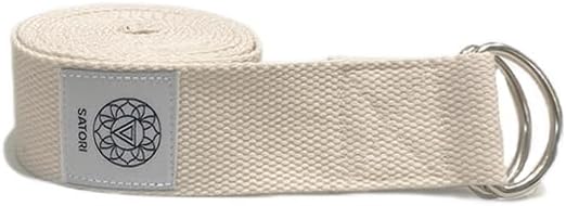 Satori Concept Yoga Strap for Stretching, Exercise, Flexibility Training, Durable Cotton with Double D-Ring, Improves Flex...