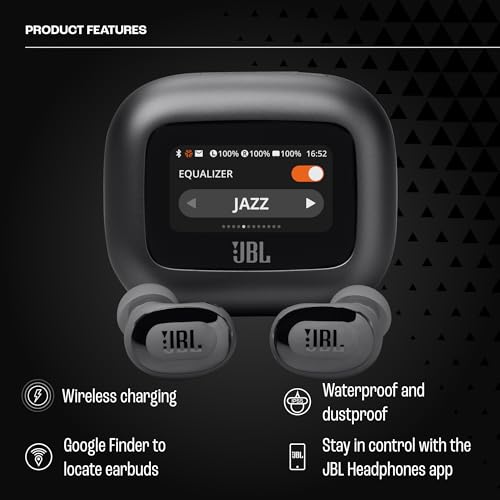 JBL Live Buds 3 - True Wireless Noise-Cancelling Bud-Type Earbuds, 40Hrs Total Playback, Wireless Charging, 6 Mics for Per...