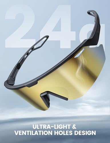 Lamicall 24g Polarized Sports Sunglasses for Men Women - UV400 Protection Sun Glasses Gifts for Running Cycling Baseball