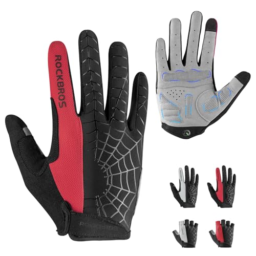 ROCKBROS Men's Cycling Gloves with SBR Pad, Anti-Slip, Breathable for Spring, Autumn Sports Riding