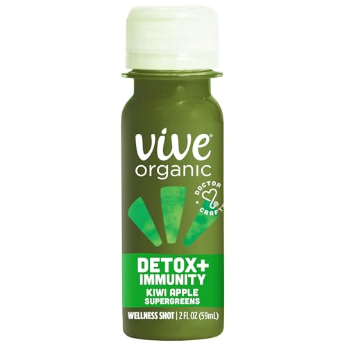 Vive Organic Detox + Immunity Kiwi Apple Wellness Shot, 2 fl oz Bottle