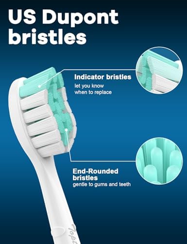 Toothbrush Replacement Heads for Philips Sonicare: Sonic Replacement Heads Compatible with Phillips Electric Toothbrush ProtectiveClean 4100 5100 5300 C2 G2 C1 W, Medium Soft - 8 Pack