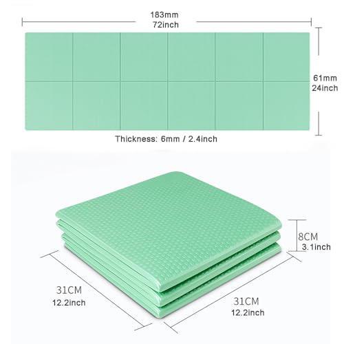 Foldable Yoga Mat for Travel & Home Workouts, Lightweight & Non-Slip TPE – Ideal for Yoga, Pilates, Stretching & Floor Exe...
