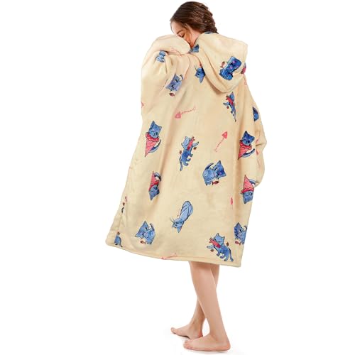 Narecte Cozy Oversized Blanket Hoodie Wearable Blanket Adults Soft Hooded Blanket Hoodie Birthday Gifts for Women Christmas
