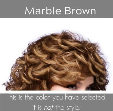 Noriko Angelica Synthetic Wig by Rene of Paris and Wig Lift Comb - Marble Brown - Bundle 2 Items
