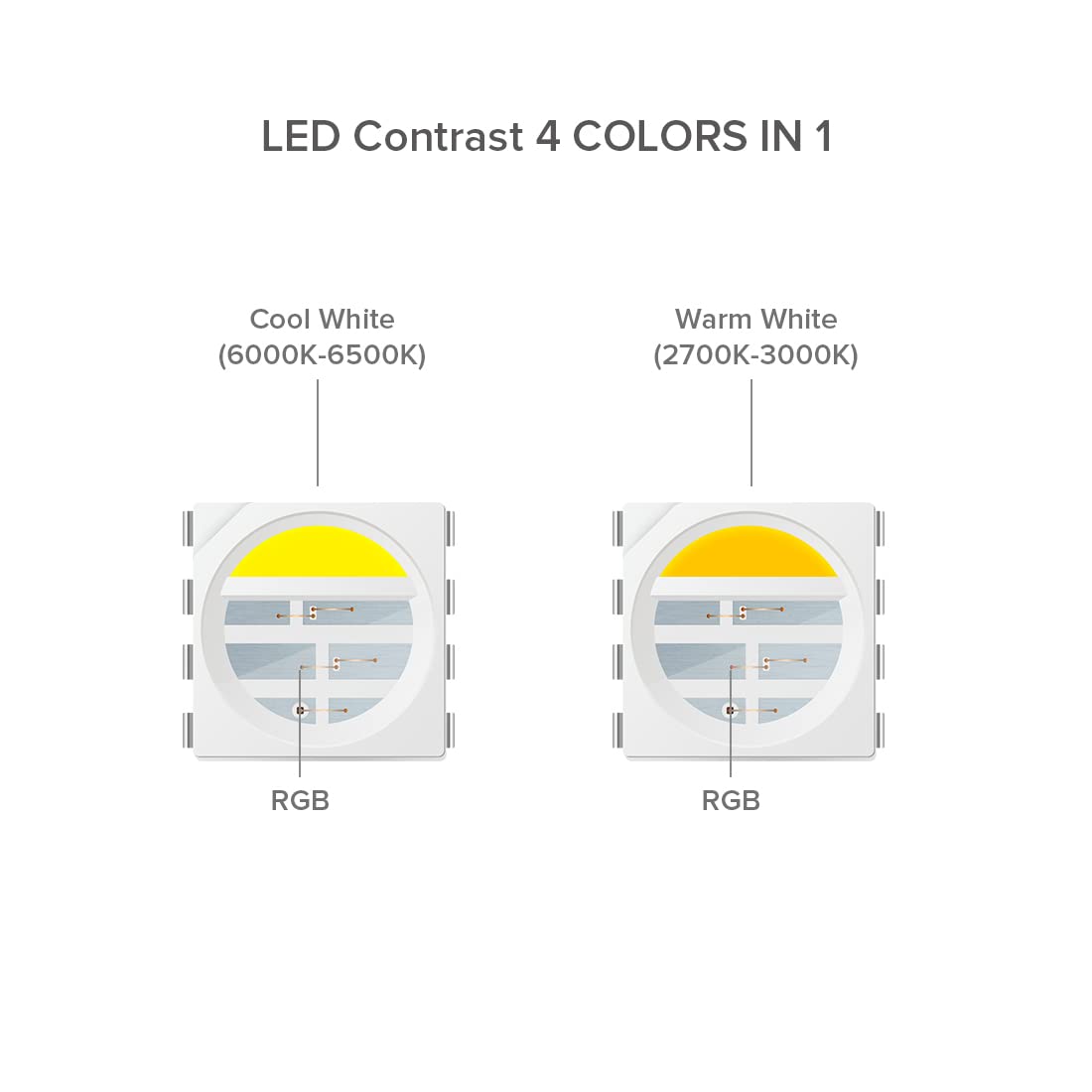 Btf-Lighting Ip68 Waterproof Outdoor Ws2814 Rgbw Ic Led Strip Rgb+Cool White(6000K)Addressable Dream Color 5050Smd Light Dc24V 16.4Ft 60Leds/M 10Pixels/M Can Work Under Water(No Adapter Or Controller)