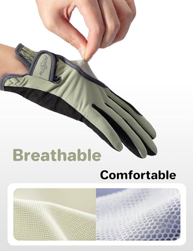 FitsT4 Sports Kids Horse Riding Gloves Girls Boys Equestrian Horseback Riding Gloves Mesh for Youth Children Touchscreen