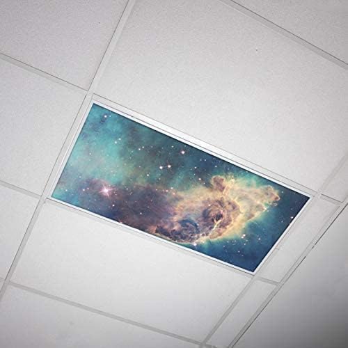 OCTO LIGHTS Fluorescent Light Cover - Backlit Film Insert 2x4 (22.38inx46.5in) Orion Nebula, Pack of 1