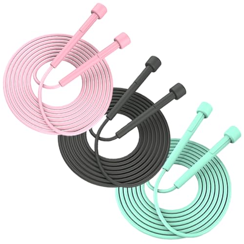 DYDSTRNG 3 Pack Lightweight Adjustable Kids Jump Rope Home Fitness, Tangle Free Skipping Rope, Speed Jumping Rope for Kid...