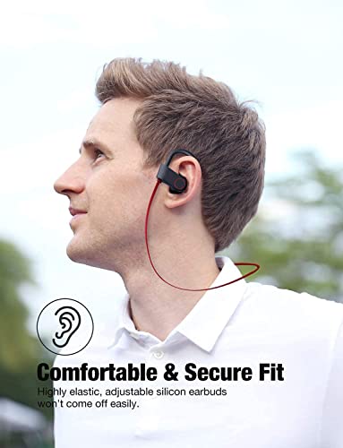 Otium Bluetooth Headphones,Wireless Earbuds IPX7 Waterproof Sports Earphones with Mic HD Stereo Sweatproof in-Ear Earbuds ...