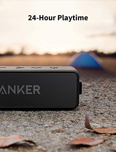 Anker Soundcore 2 Portable Bluetooth Speaker with Stereo Sound, Bluetooth 5, Bassup, IPX7 Waterproof, 24-Hour Playtime, Wi...