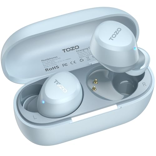 TOZO A1 Wireless Earbuds Bluetooth 5.3 Light Weight in Ear IPX5 Waterproof Headphones 2 Mic for AI Calls, Immersive Premiu...