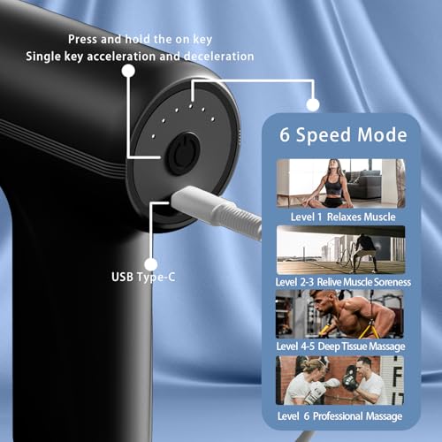 ZEOEZHBI Thanksgiving & Christmas Gift Pick, Mini Massage Gun, Deep Tissue Back Massager for Athletes, Back and Neck Massa...