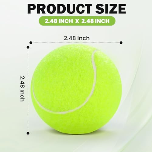 FURWEY Tennis Balls, 24/36/80 Pack Bulk Tennis Balls Pressureless Tennis Ball, Come with Mesh Bag for Easy Transport,Pet D...