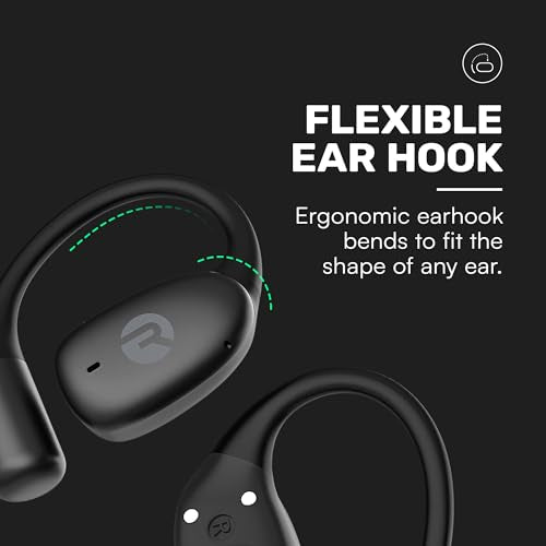 Raycon Essential Open Ear Earbuds – Open Ear Headphones, Earbuds Wireless Bluetooth, Sweat & Water-Resistant Earphones, Ru...