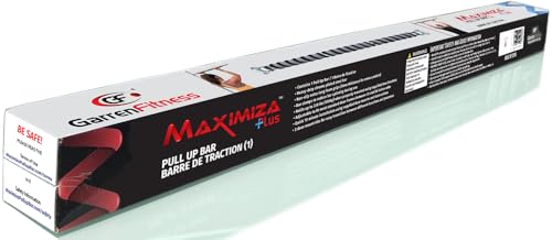 GF Garren Fitness Maximiza Plus Pull Up Bar V2 – Wide Doorway Pullup Bar/Chinup Bar with 3 Sets of Screw-in Door-Mounts – ...