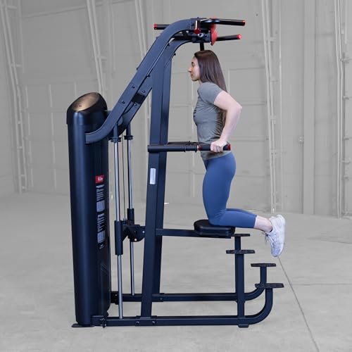 Body Solid (S2ACDX-2) Pro Clubline Series II Chin and Dip Machine, Commercial and Home Fitness Equipment, Pull Up Station ...