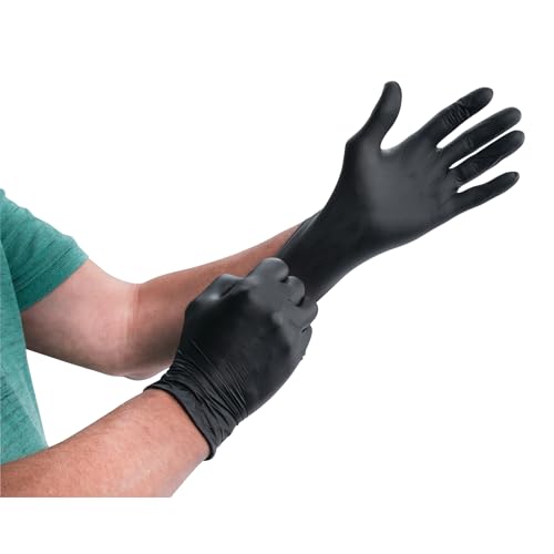 Performance Tool W89012 Large Black Nitrile Gloves Medium