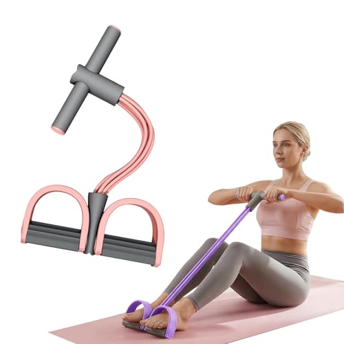 Pedal Resistance Bands with Handles, Multifunction Elastic Yoga Resistance Band, Natural Rubber Foot Pedal Resistance Band...